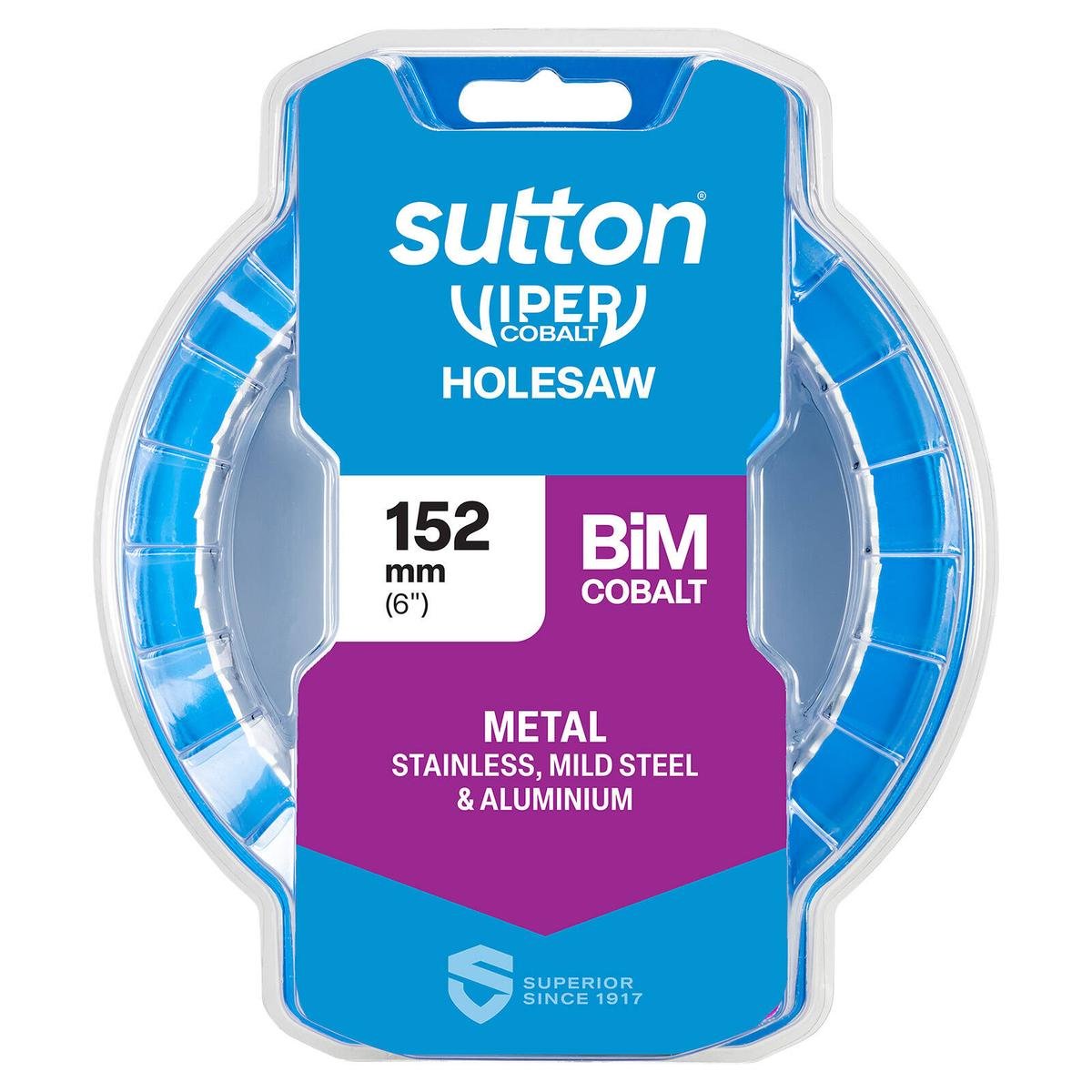 Sutton Tools 152mm Viper Cobalt Bi-Metal Holesaw, 32mm Drilling Depth