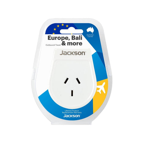 Jackson Europe, Bali & More Outbound Travel Adaptor PTA8810M - Single Outlet