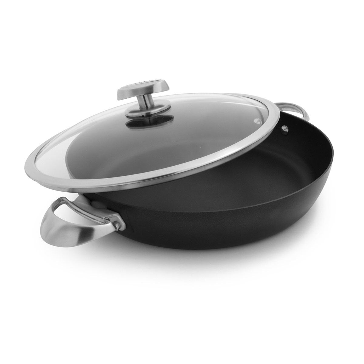 Scanpan Pro IQ 32cm chef pan with glass lid - Ceramic Titanium non-stick, induction compatible - 17618
