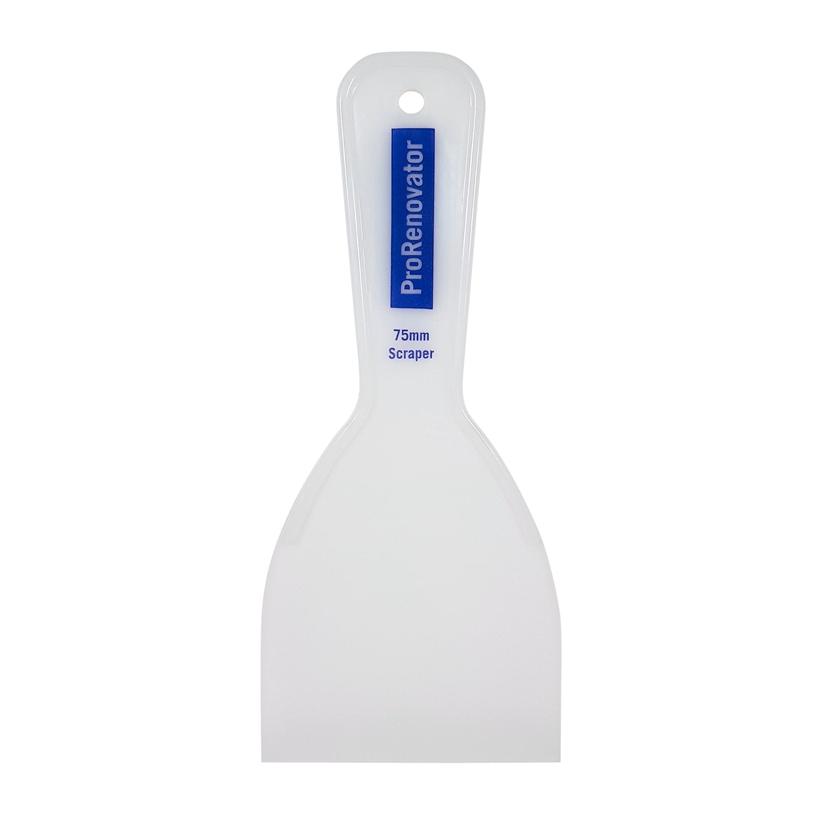 Pro Renovator 75mm Plastic Flat Blade Scraper for Paint Removal & Putty