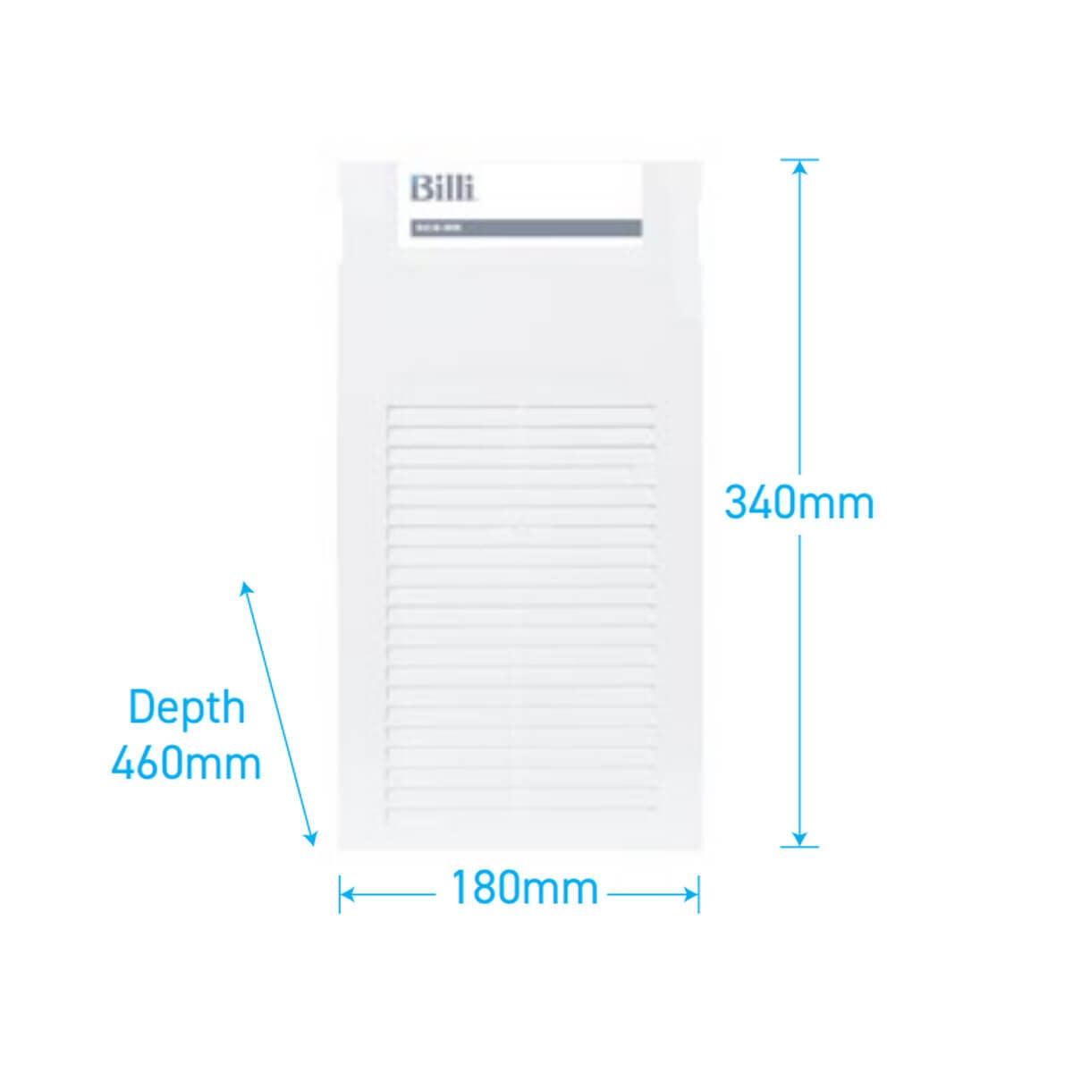 Billi Home C Chilled Filtered Water Tap - Extended Square Slimline Dispenser - Chrome - 913000ECH