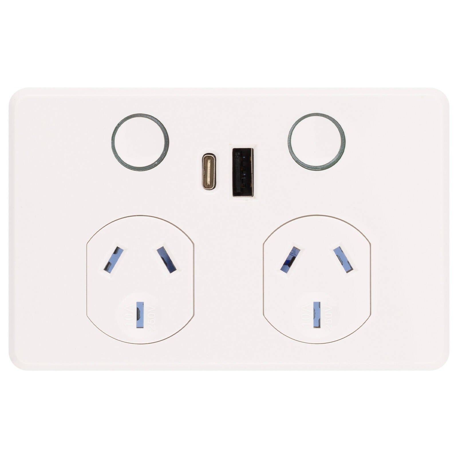 DETA Touch Double Power Point with USB-A & USB-C PD20W Fast Charging Indoor