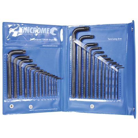 Kincrome 25 Piece Tamperproof TORX Keys Set Chrome Vanadium with Case