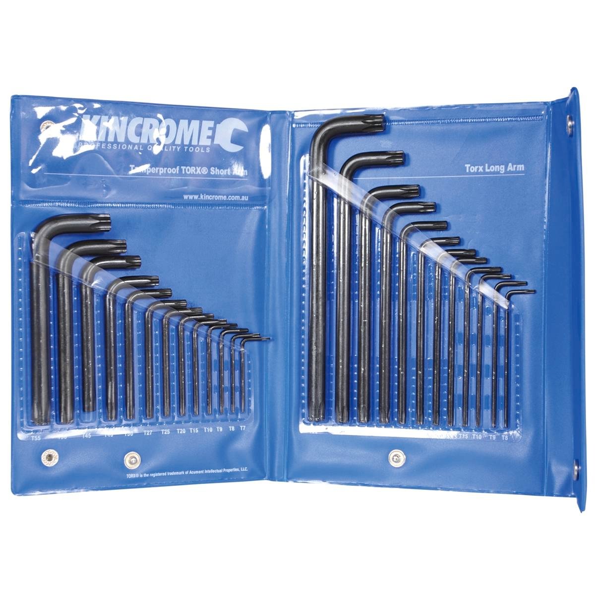 Kincrome 25 Piece Tamperproof Torx Keys Set Chrome Vanadium Heavy Duty - SuperSaverAU - view 1