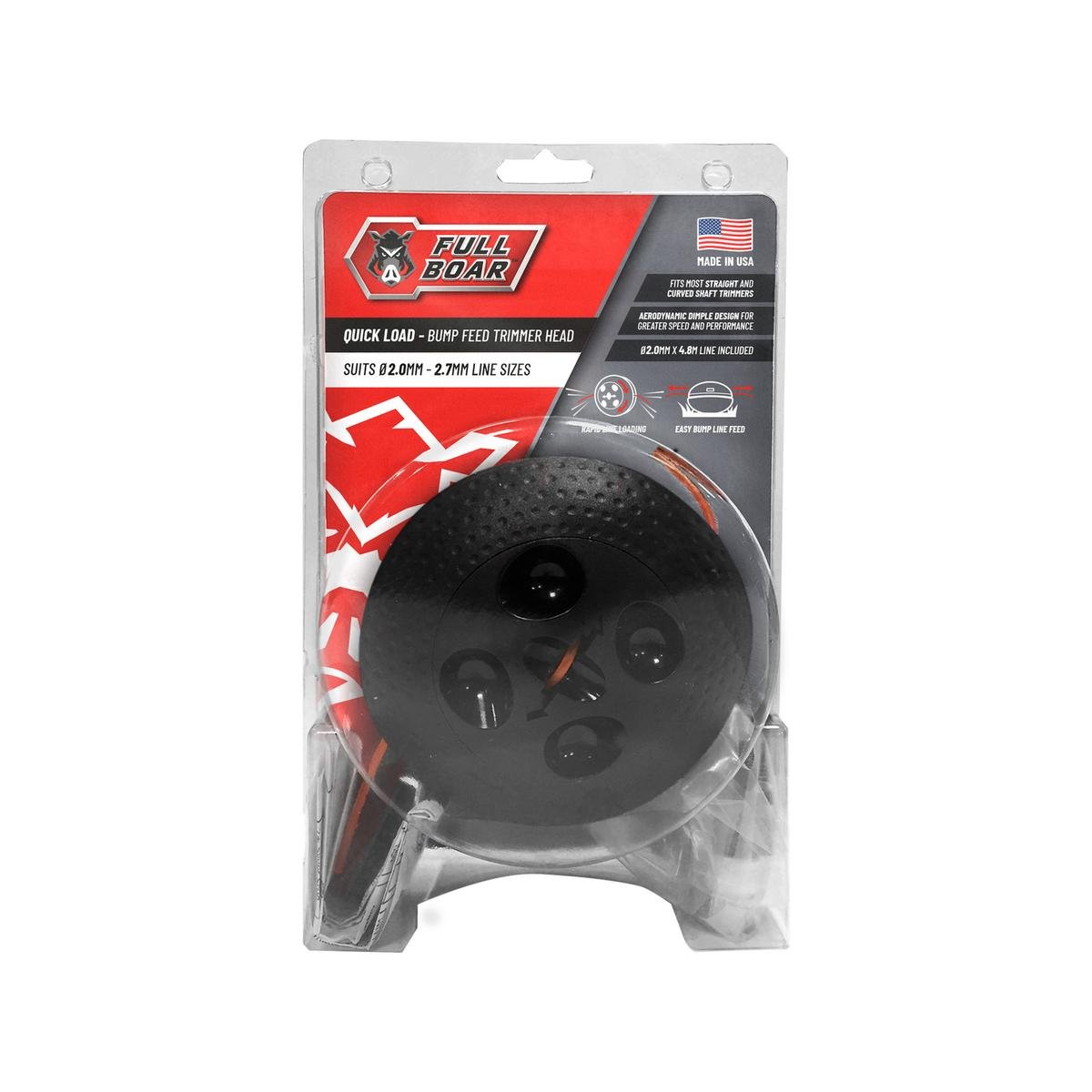 Full Boar Quick Load Bump Feed Trimmer Head FBTHBF 2027 - 90mm x 250mm - Efficient Line Deployment - SuperSaverAU - view 1