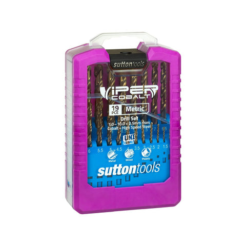 Sutton Tools Viper Cobalt 19 Piece Drill Bit Set
