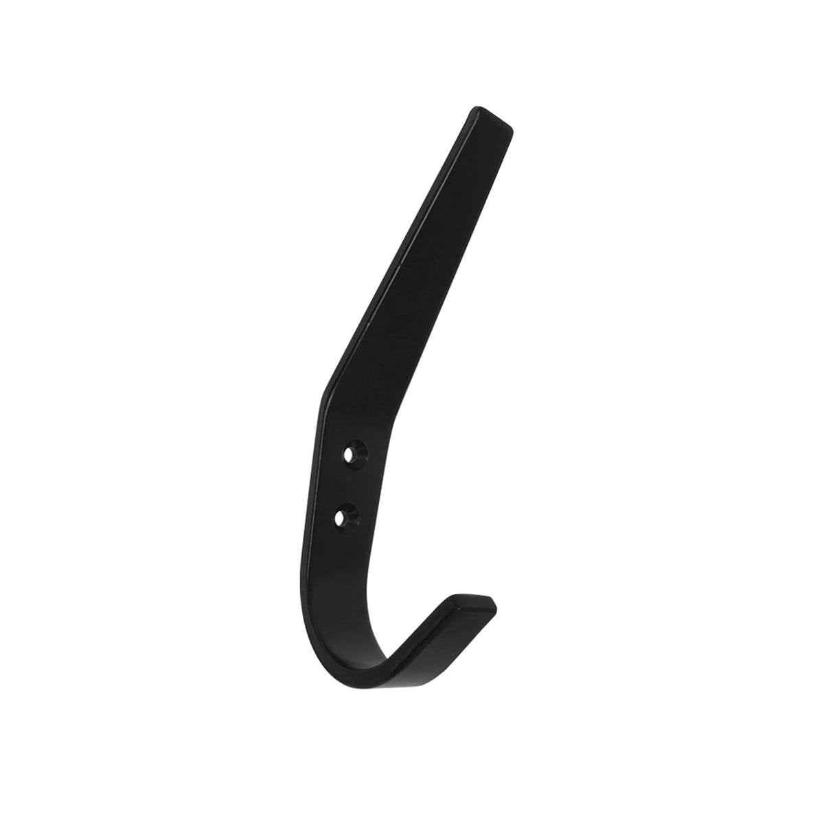 Adoored Black Dene Wall Mounted Deco Hook Aluminium Powder Coated