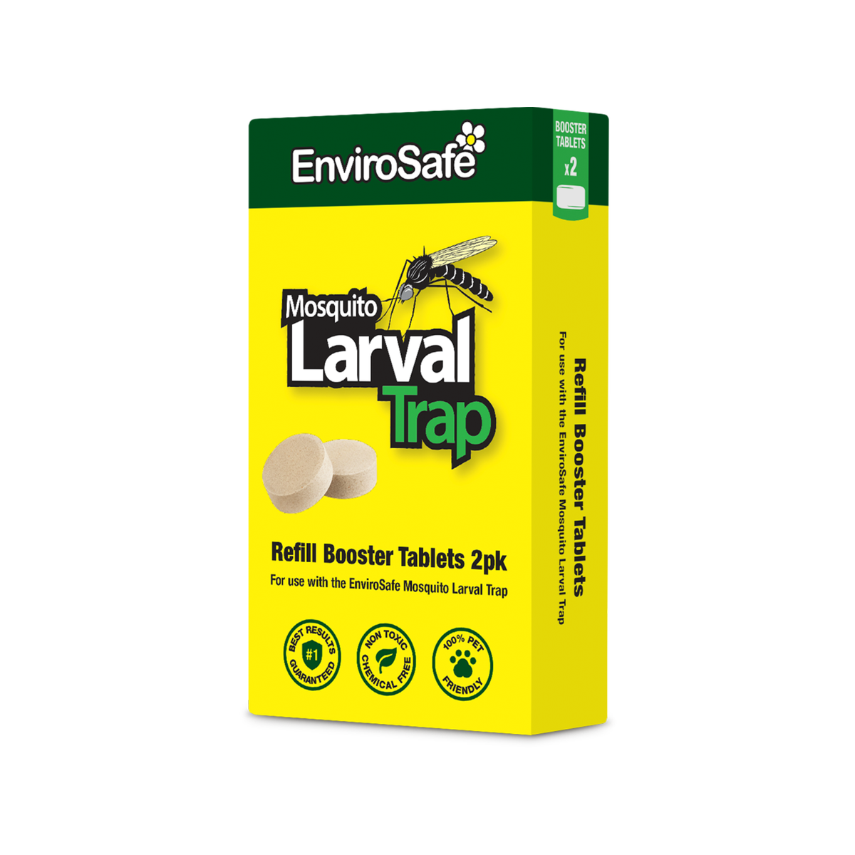 Envirosafe Mosquito Trap Booster Tablets, 2 Pack, Targets Larvae