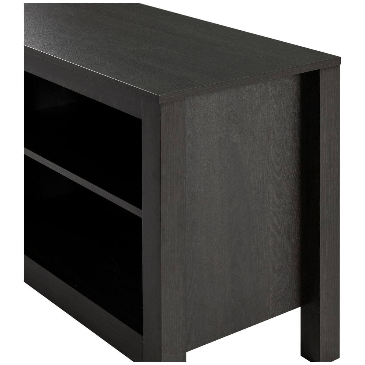 Zinus Camden 147cm TV Cabinet - Dark Brown - Open Shelving - Cord Ports - AU-UTOTV3-16E