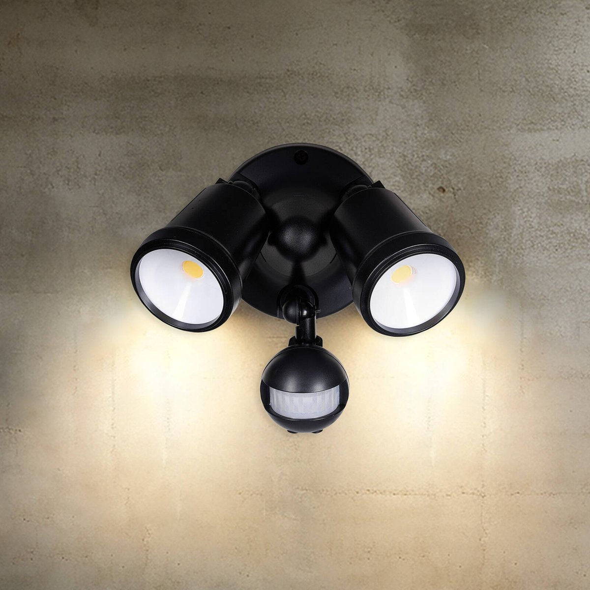 Brilliant Black Raptor III LED Twin Security Light 20W 1800 Lumens - Motion Sensor - Outdoor Use - SuperSaverAU - view 5
