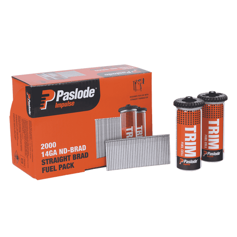 Paslode 14g x 38mm ND Brad With Fuel - 2000 Pack, Electro Galvanised