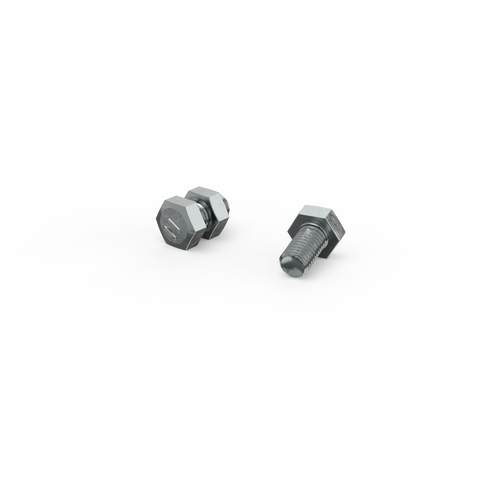 Zenith M8 x 15mm Zinc Plated Hex Head Bolts and Nuts - 2 Pack - Durable Fastening - SuperSaverAU - view 1