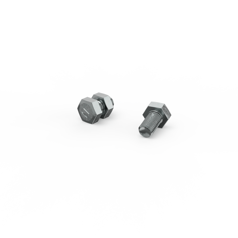 ZENITH M8 x 15mm Zinc Plated 4.6 Grade Steel Hex Head Bolt And Nut