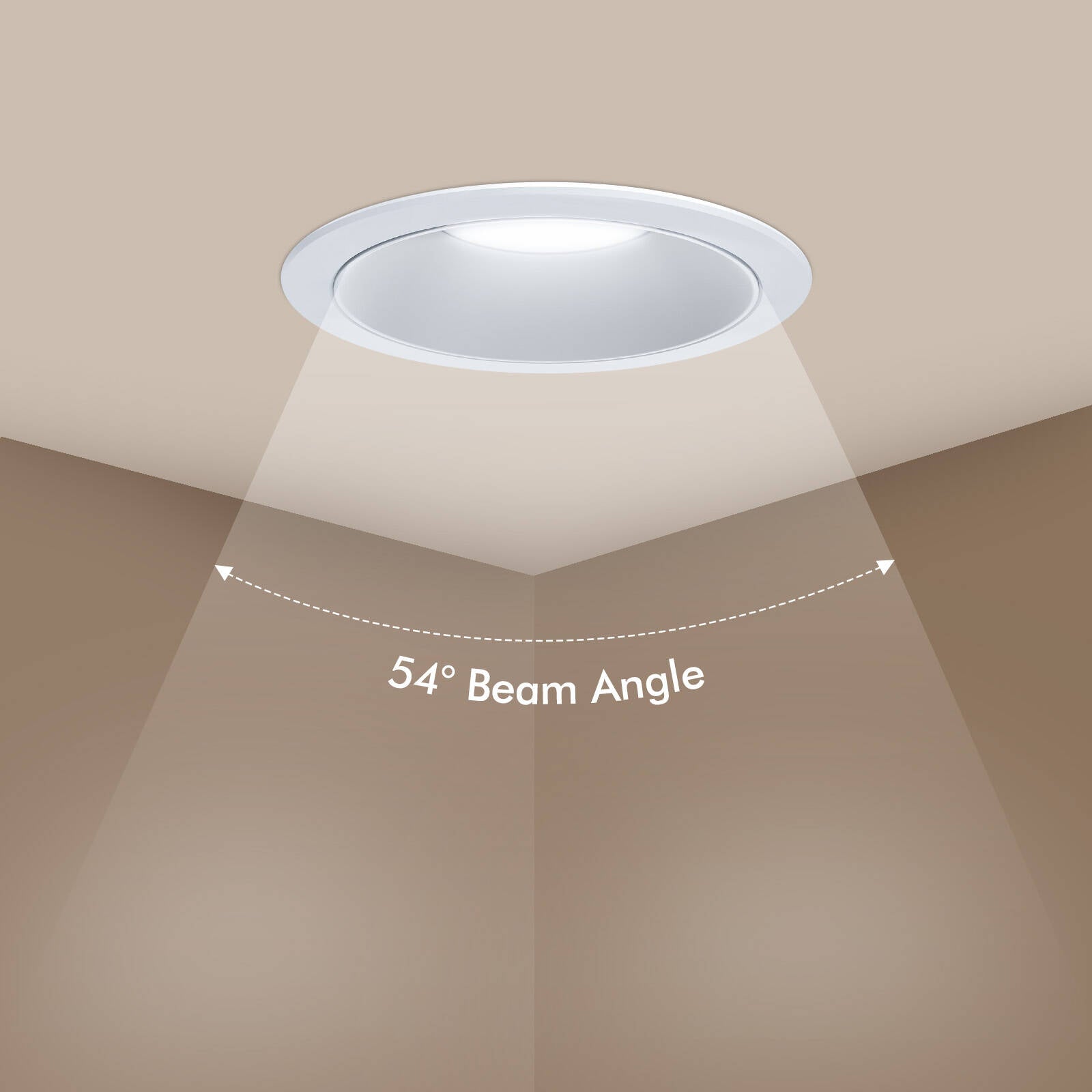 DETA 6W White IP44 Tri-Colour Dimmable Anti-Glare LED Downlight 240V Hardwired DET700W