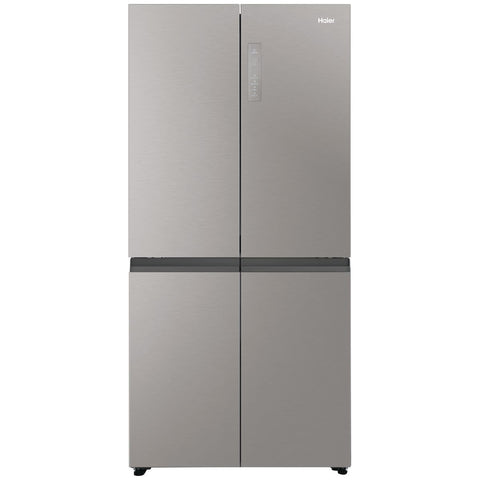 Haier 463L Quad Door Fridge - Satina Silver - 4 Star Energy Rating - Frost Free - Door Alarm - HRF530YS