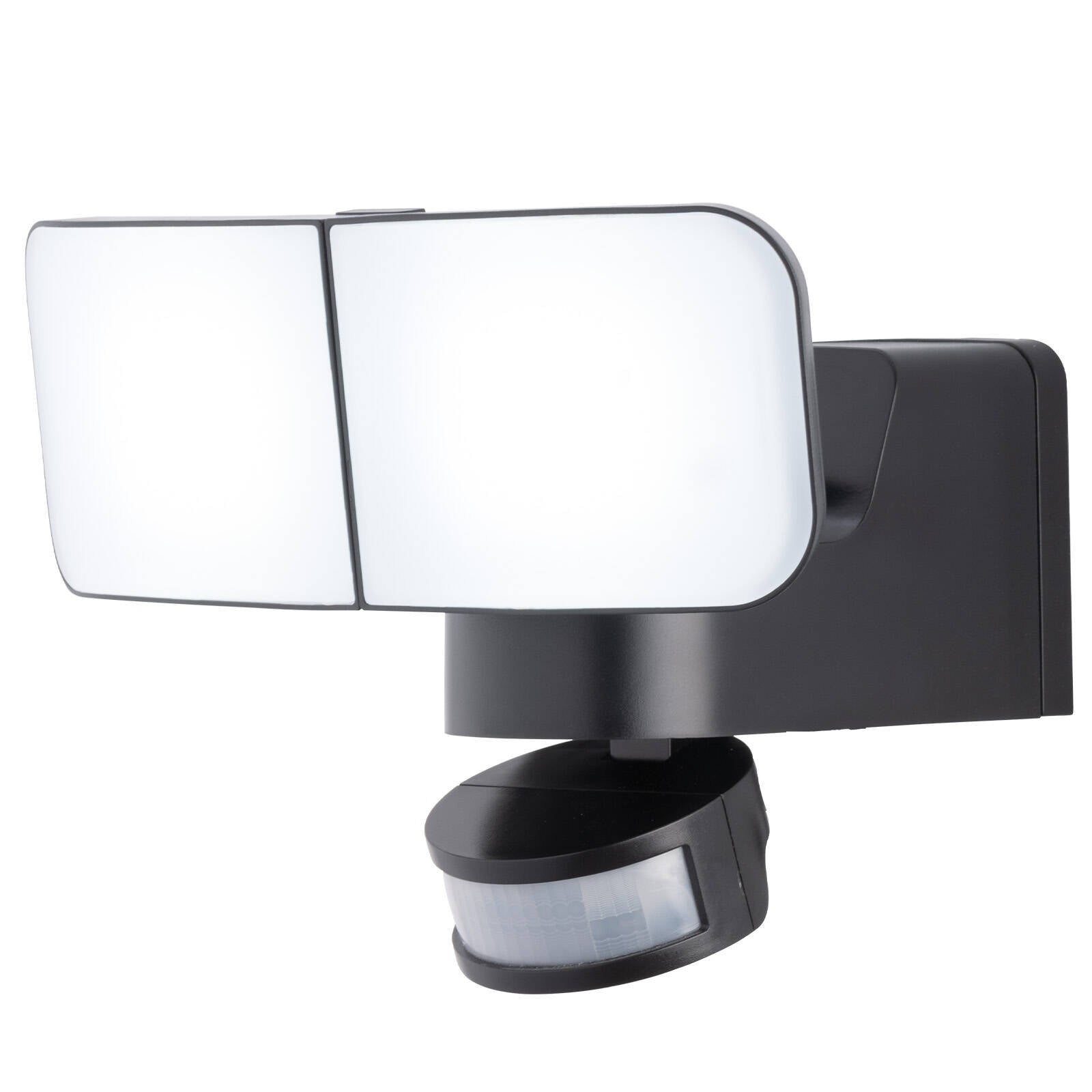 Arlec 900lm Black Plastic Solar Movement Activated Floodlight Outdoor MAL800
