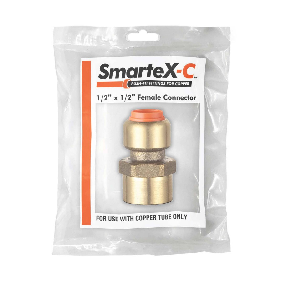 SmarteX-COPPER 15 x 15mm Female Connector, Lead Free Brass Push-Fit