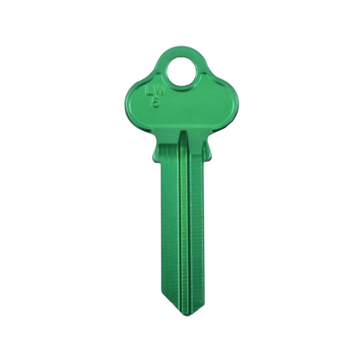 EHI LW5 Green Aluminium Titanium Alloy Blank Key