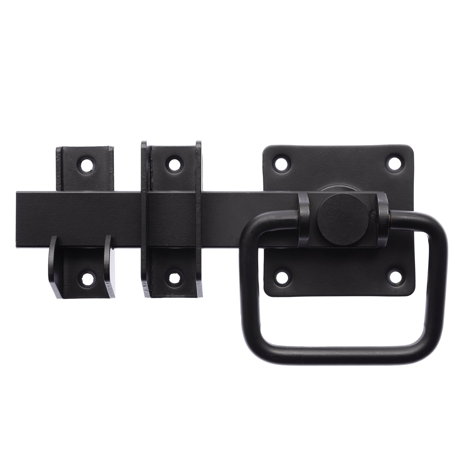 Zenith Matte Black Steel Ring Pull Gate Latch