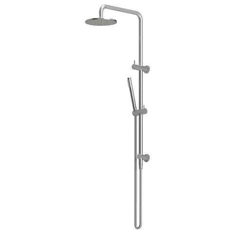 Rogerseller Tonic Baton Dual Rail Shower - Chrome - Brass Baton Hand Piece, 2-Way Diverter - 3506003801