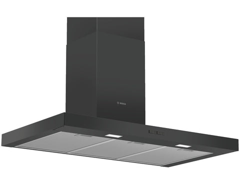 Bosch Series 2 90cm wall-mounted canopy rangehood - Matt black - 619m³/h, 3 speeds - DWB96BC60A