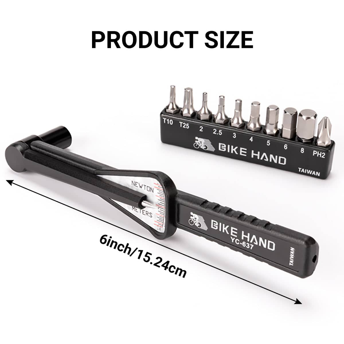 Bicycle Torque Wrench Repair Tool Kit with 10 Bits, Adjustable for Road Bikes - view 3
