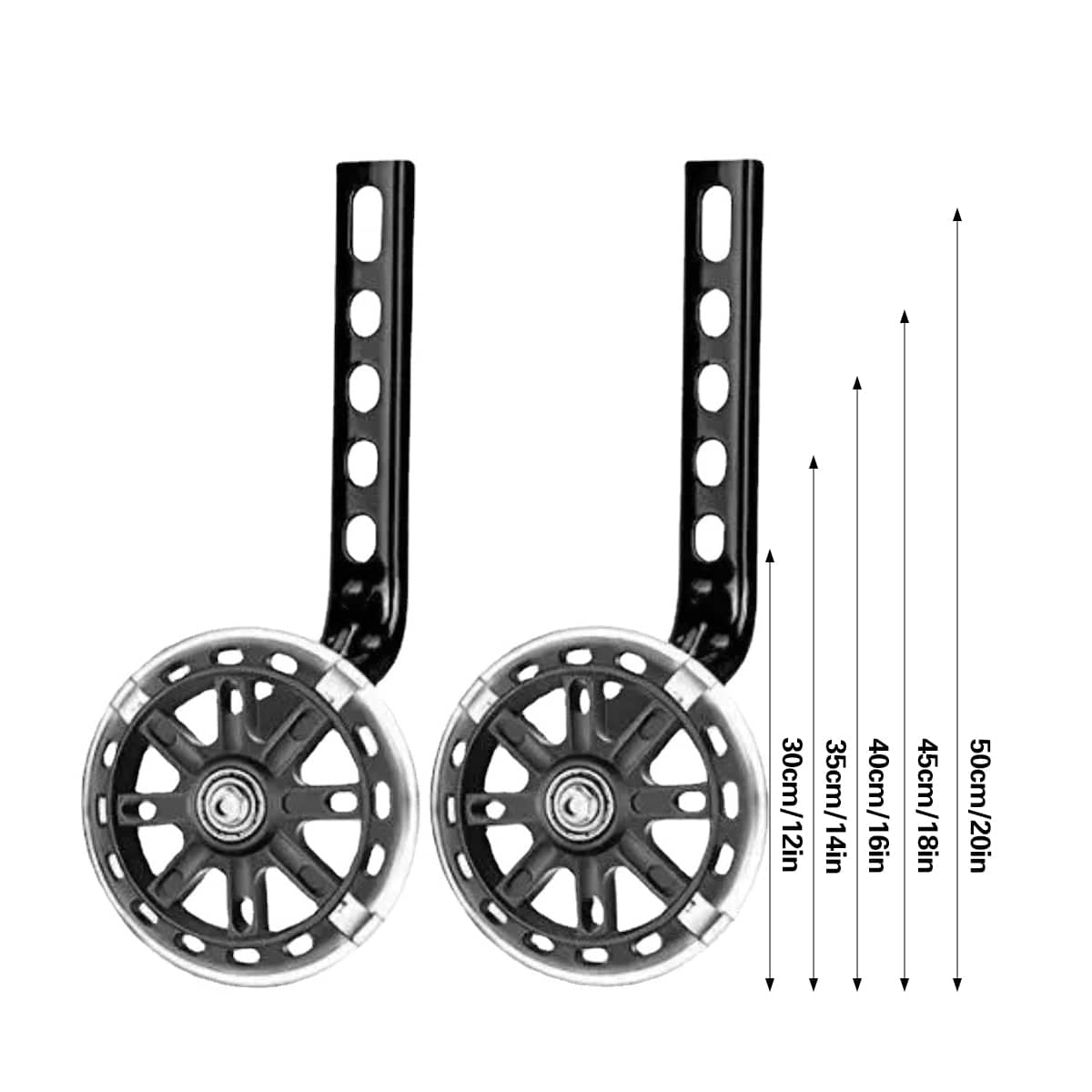 Bicycle Training Wheels with Adjustable Brackets, Pair - Purple - view 4
