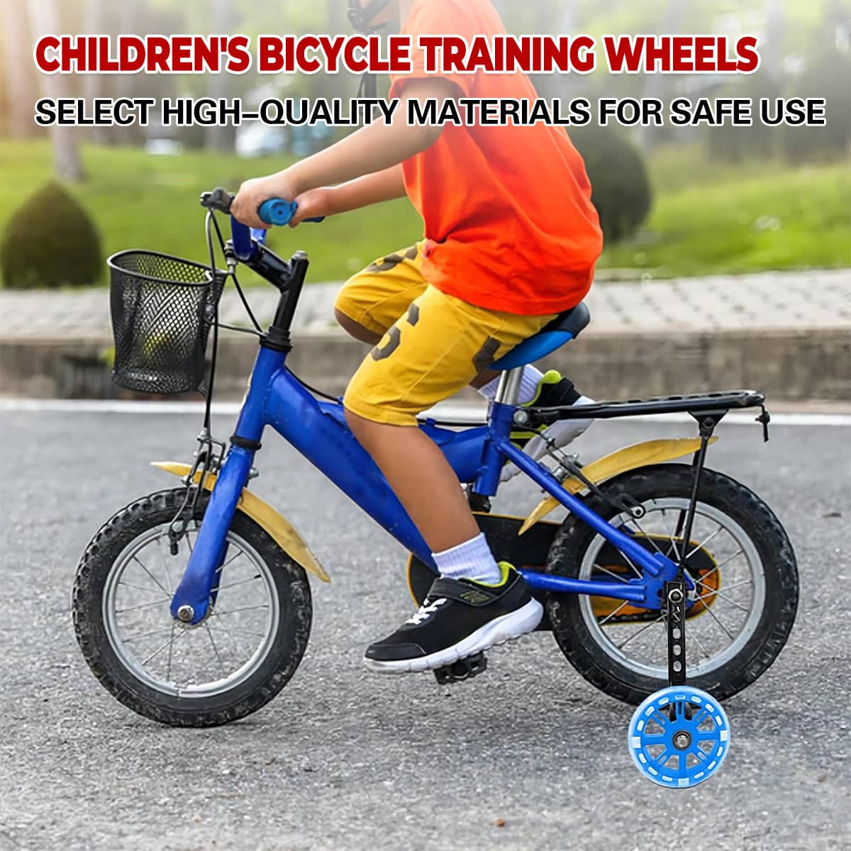 Bicycle Training Wheels with Adjustable Brackets, Pair - Red - view 5