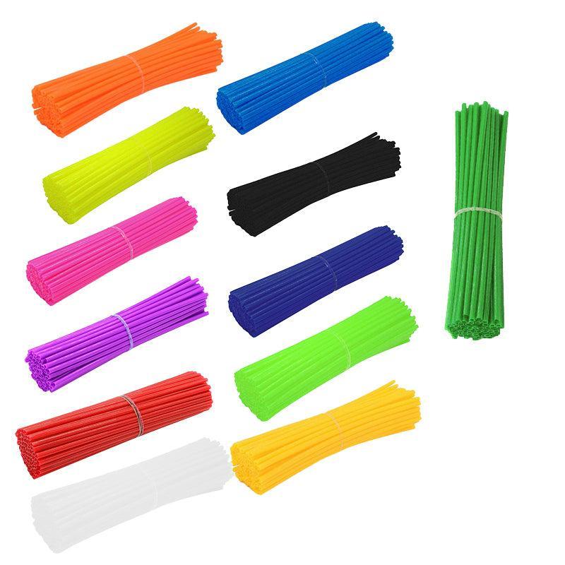 Bike Wheel Spoke Wrap Sleeves, 72 Pack for MTB and Bicycles - Fluorescent Green - view 3