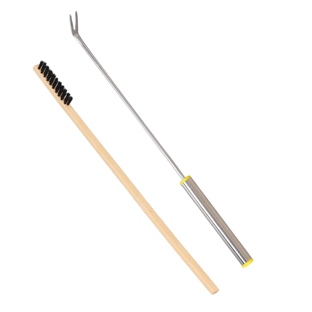 Bird Cage Cleaning Tool Set of 2 with Bamboo Brush and Stainless Steel Fork - view 2