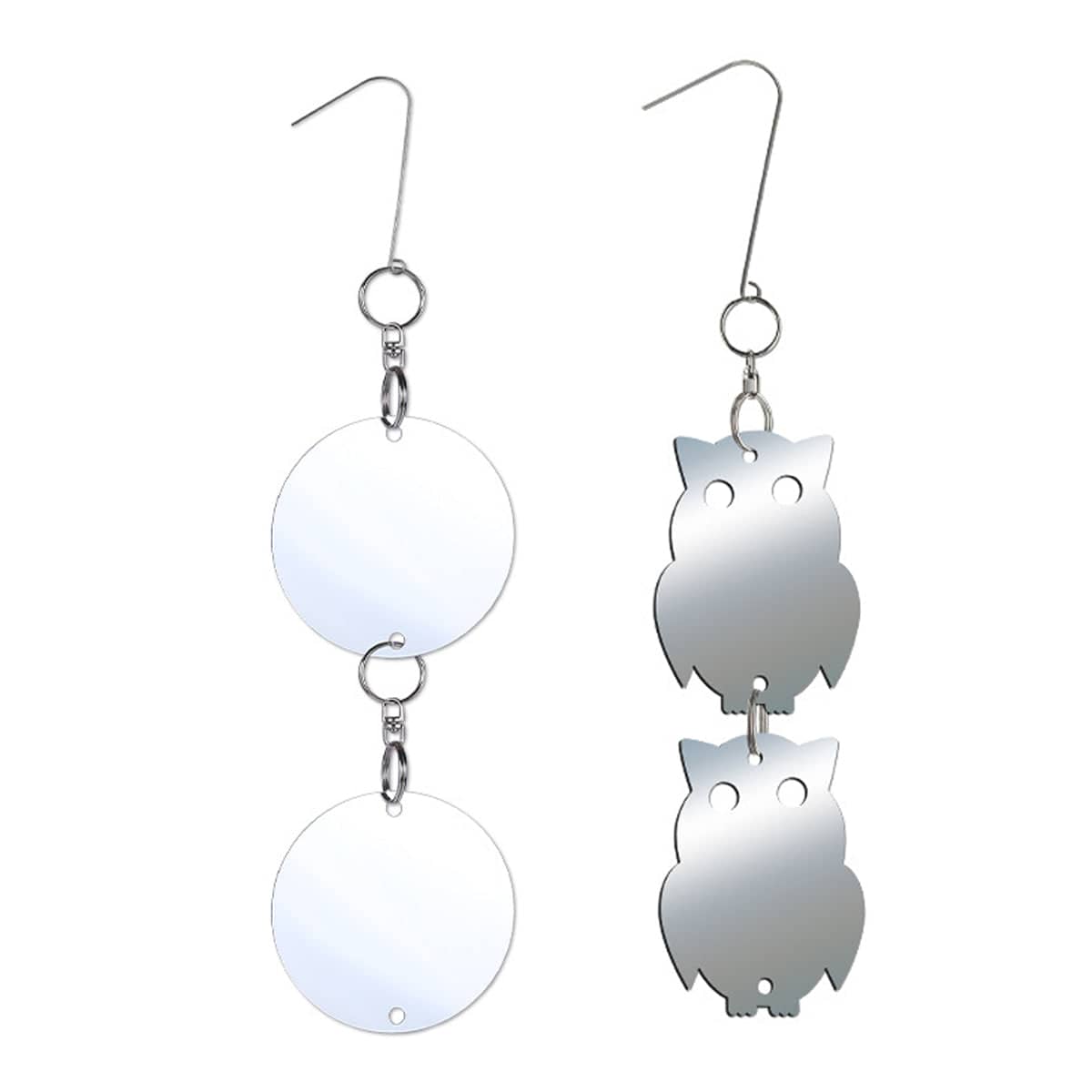 Bird Deterrent Reflector Mirrors, Pack of 8 - Owl Hanging - view 3