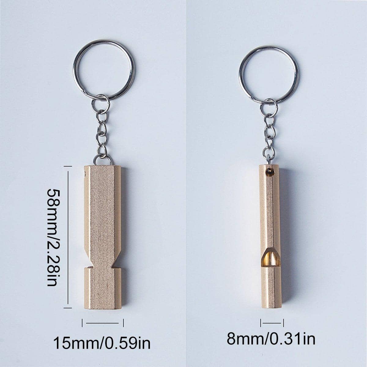 Bird Training Whistle with Keychain Attachment - Gold - view 4