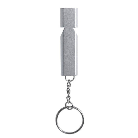 Bird Training Whistle with Keychain Attachment - Silver