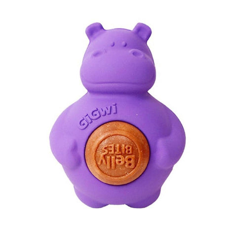 Bite Resistant Dog Chew Toy with Biscuit - Purple