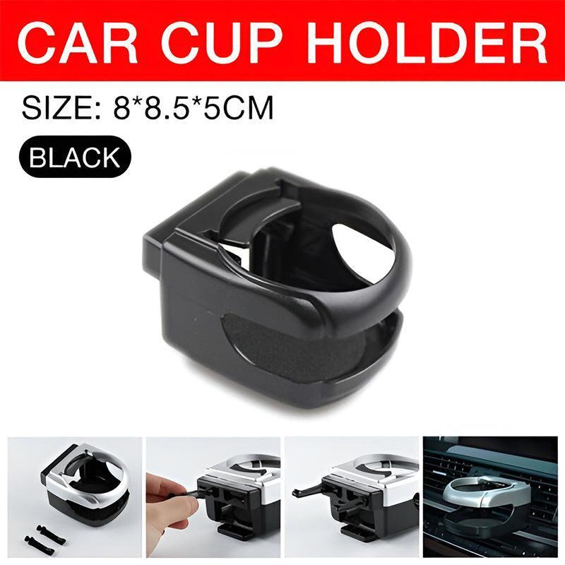 Black Car Air Vent Cup Holder, Clip-On Drink Holder for Cans and Bottles