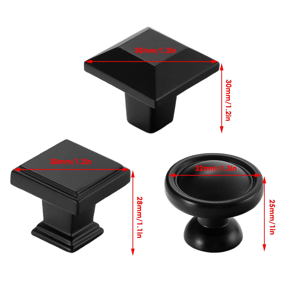 Black Copper Cabinet Knob - Square Stepped Design - view 4