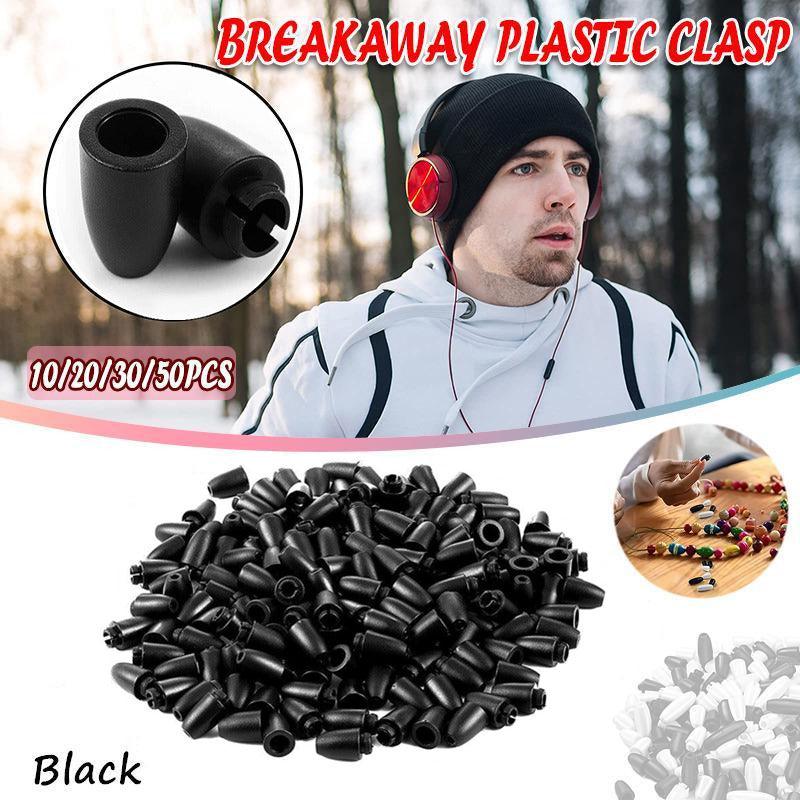 Black Plastic Breakaway Clasps for Lanyards and Bead Necklaces - Pack of 10 - view 2