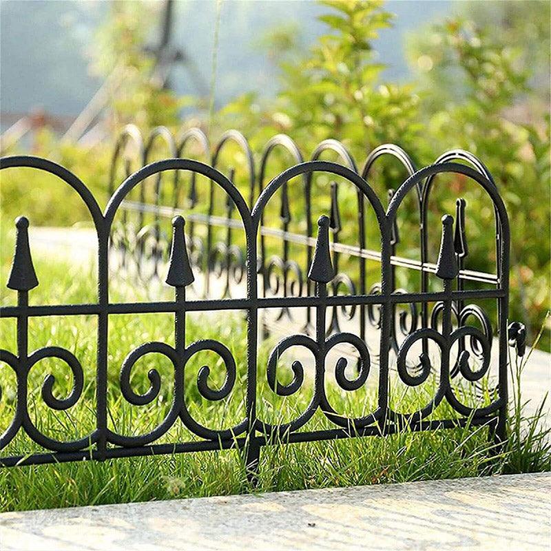 Black Plastic Garden Border Fence, 12 Panels - Decorative Hedge Edging - view 4