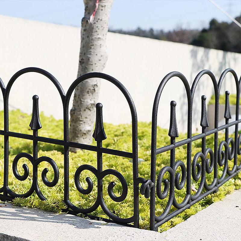 Black Plastic Garden Border Fence, 12 Panels - Decorative Hedge Edging - view 5