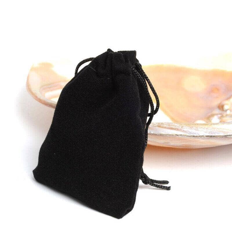 Black Velvet Drawstring Pouches - 20 x 30 cm - view 4