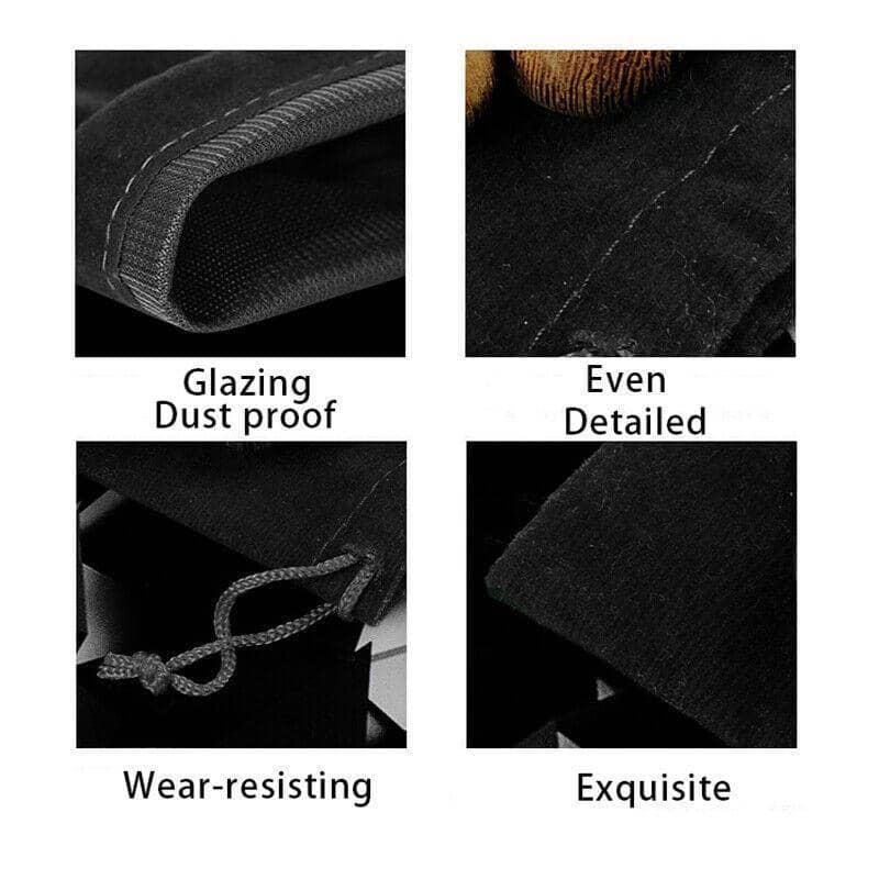 Black Velvet Drawstring Pouches - 30 x 40 cm - view 5