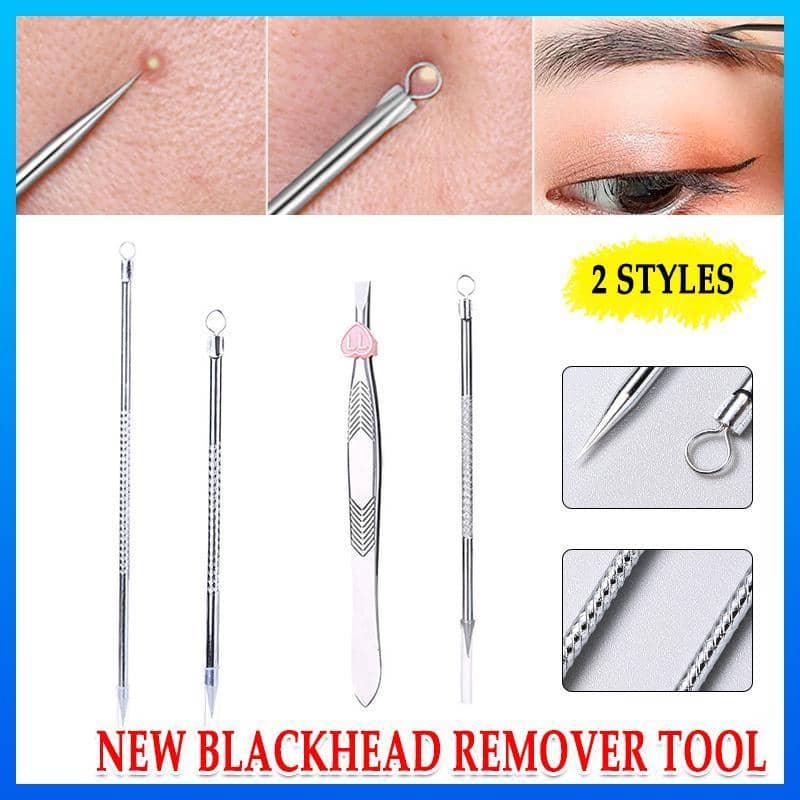Blackhead Remover Tool Kit Stainless Steel - Pack of 2 Blackhead Needles, Long and Short - view 2