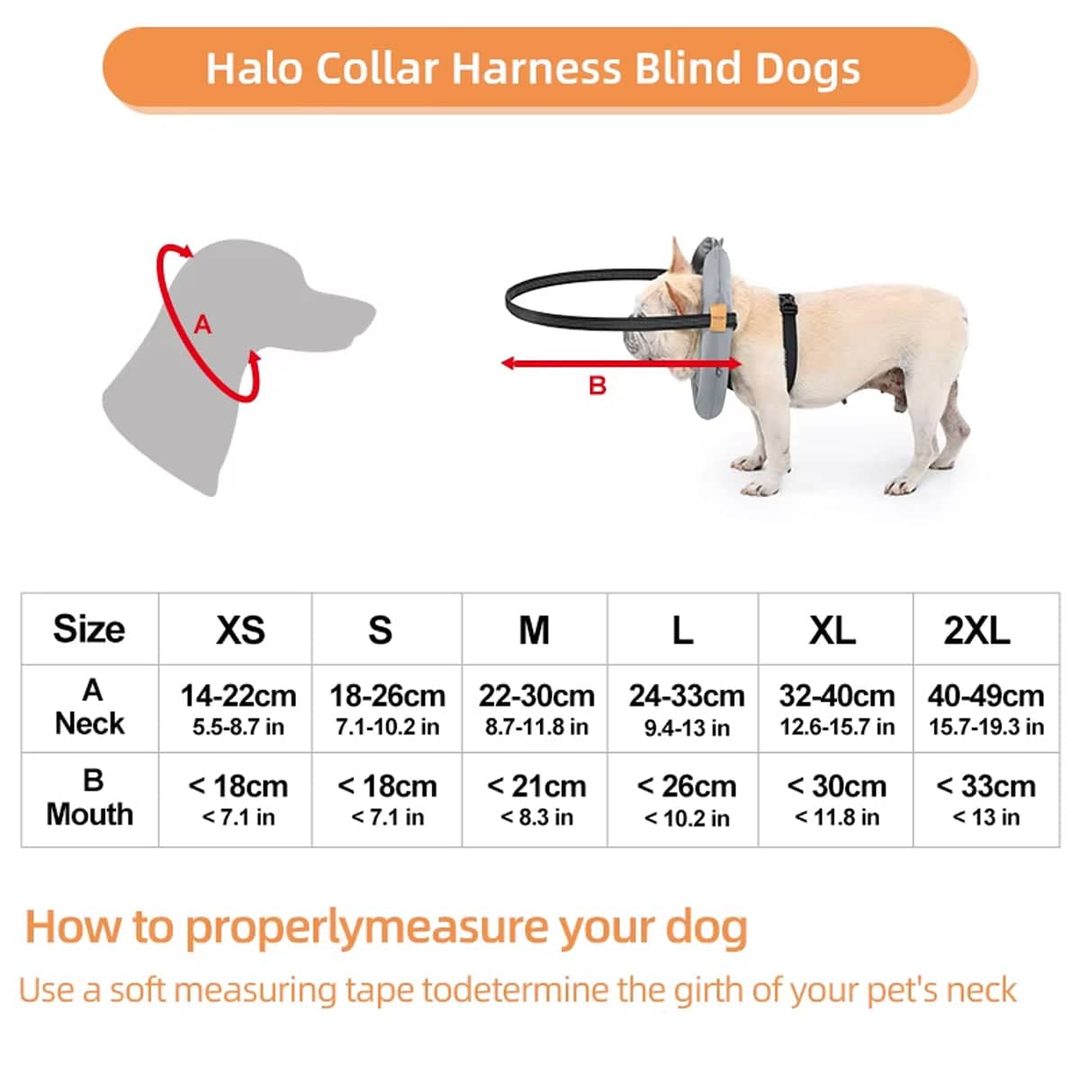 Blind Dog Halo Harness with Reflective Straps - Size M (Neck 22-30 cm) - view 4