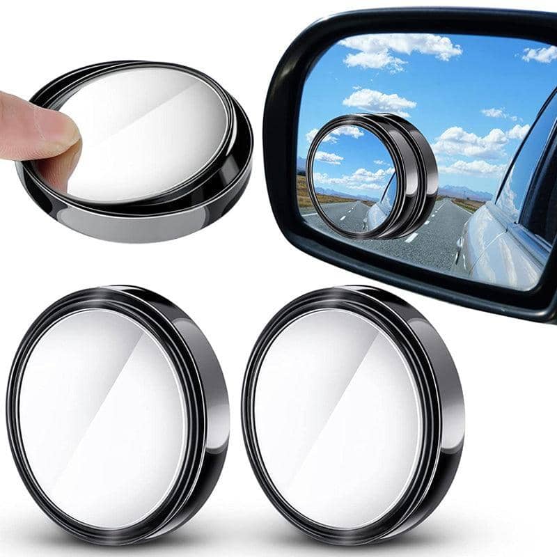 Blind Spot Convex Mirrors, 360 Degree Adjustable - Pack of 2, Black - view 3