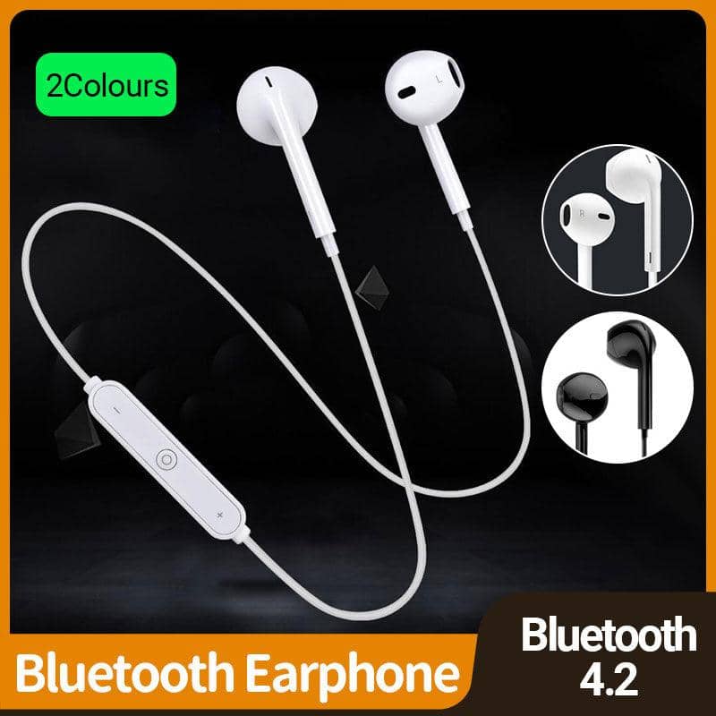 Bluetooth Wireless Sports Earphones with Microphone - White - view 2