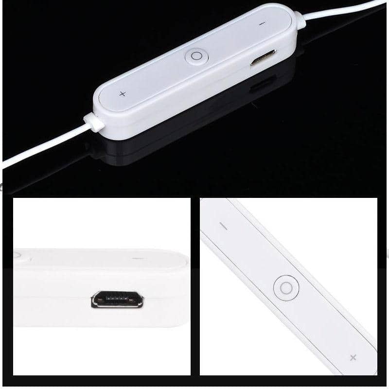 Bluetooth Wireless Sports Earphones with Microphone - White - view 3