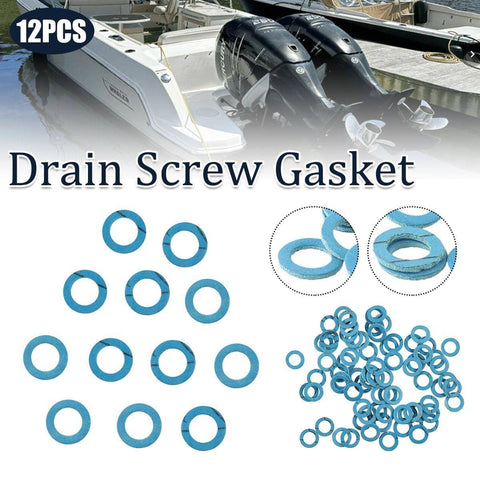 Boat Drain Screw Gaskets 14 mm Outer Diameter, Pack of 12