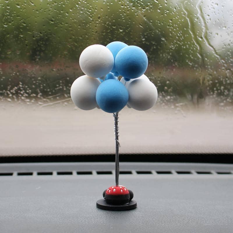 Bobblehead Balloon Car Dashboard Ornament - Pink - view 4