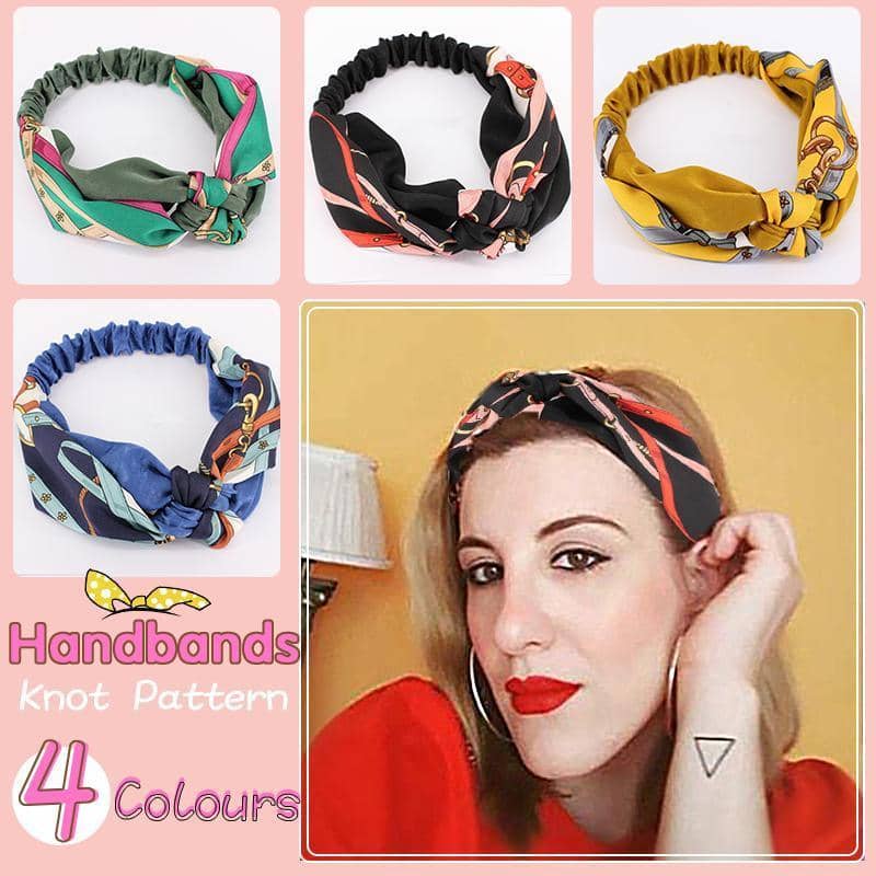 Boho Cross Headband in Cloth - Green - view 2