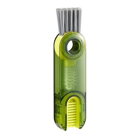 Bottle Cleaning Brush with 3-In-1 Rotating Heads - Green